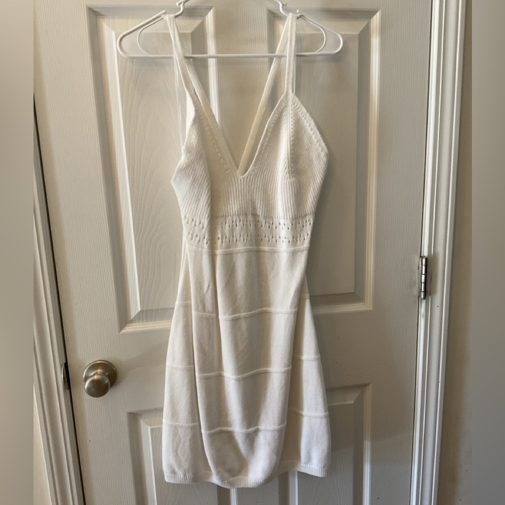 H&M Divided Elegant White/Off White Knit Size XL Dress